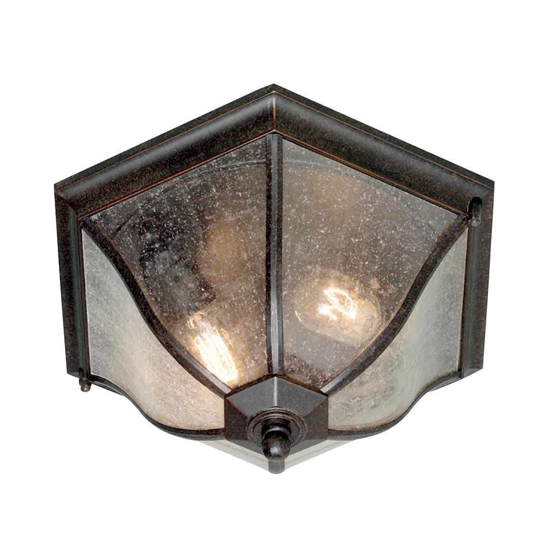 External Ceiling Light Elstead New England 2-Light Flush Lantern Bronze NE8-M