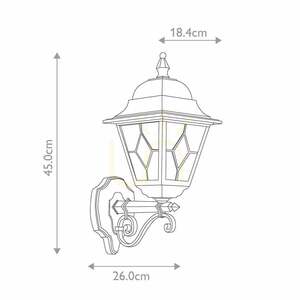 Norfolk 1 Light Up Wall Lantern  Elstead small 4