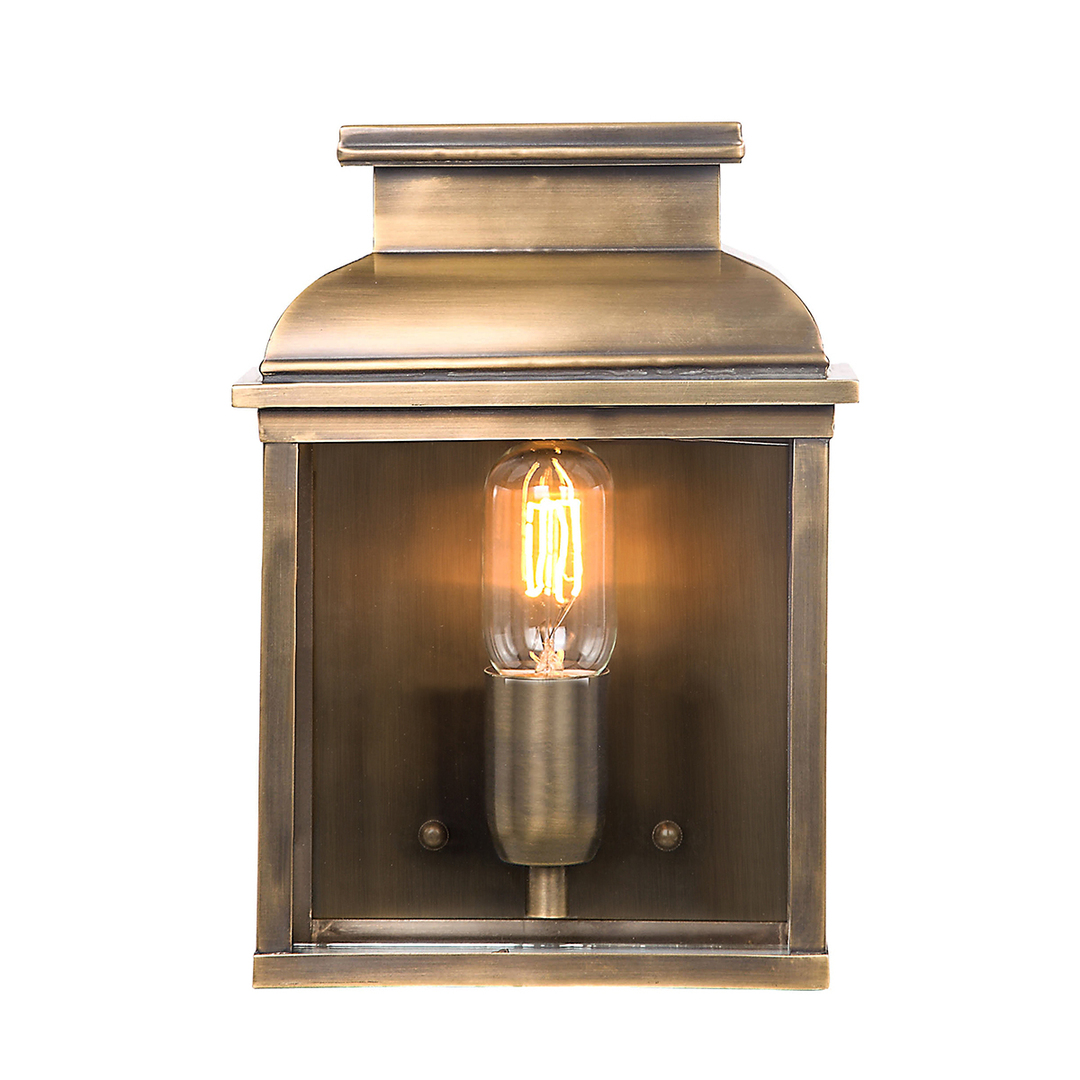 Old Bailey 1 Light Wall Lantern - Brass Elstead