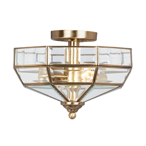 Old Park 2 Light Semi-Flush - Aged Bronze Elstead small 0