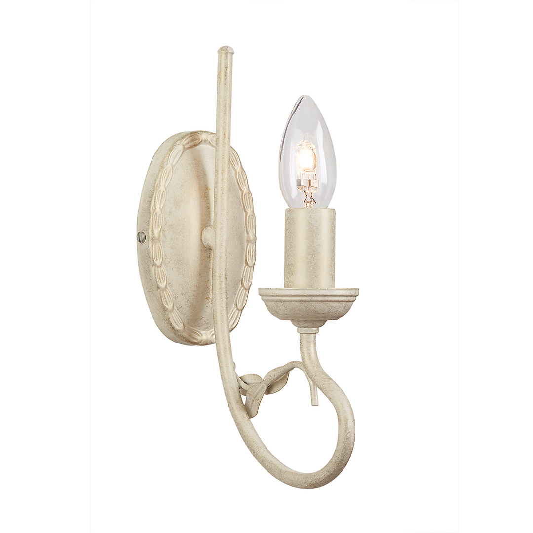 Olivia 1 Light Wall Light - Ivory/Gold Elstead