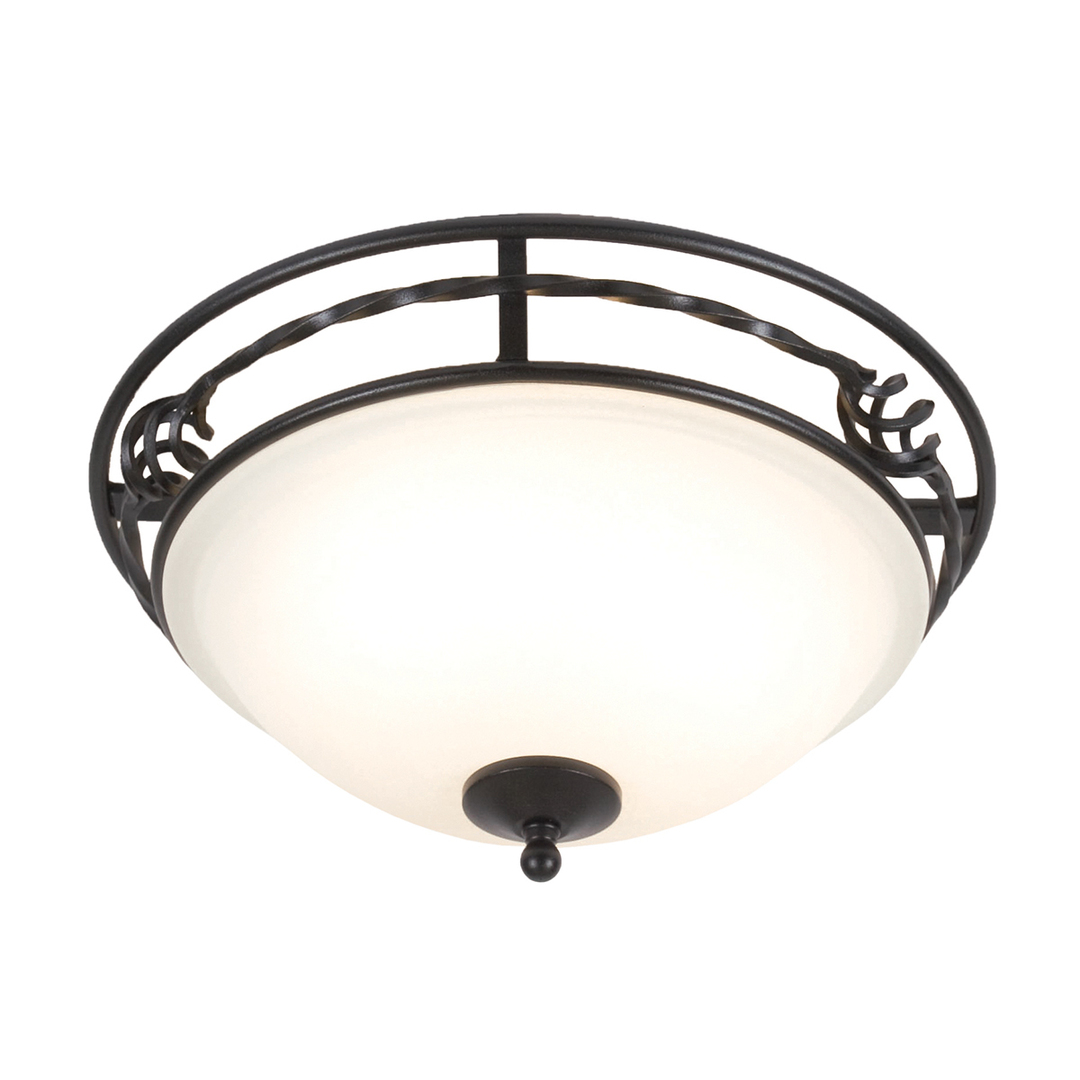 Pembroke 2 Light Flush Light Style A - Black Elstead