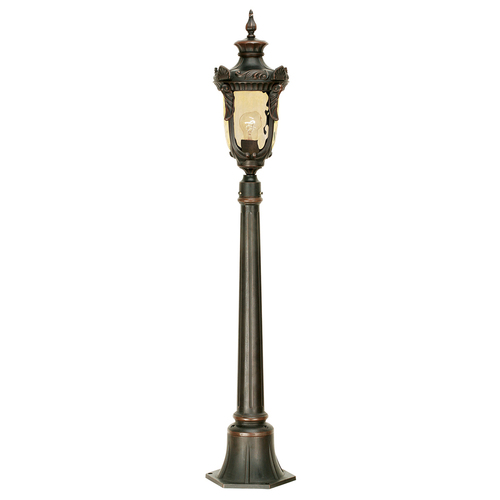 Check Philadelphia 1 Light Medium Pillar - Old Bronze Elstead