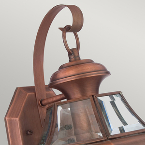 Newbury 1 Light Medium Wall Lantern - Aged Copper Elstead small 1