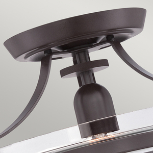 Penn Station 1 Light Semi Flush - Western Bronze Elstead small 1