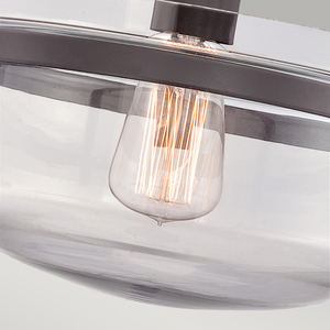 Penn Station 1 Light Semi Flush - Western Bronze Elstead small 3