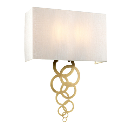 Check Rosa Large 2 Light Wall Light - Aged Brass Elstead