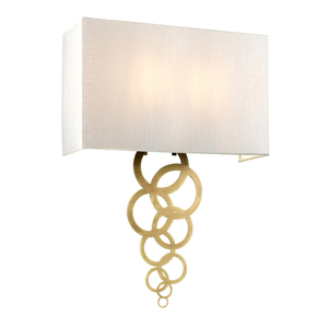 Rosa Large 2 Light Wall Light - Aged Brass Elstead small 0