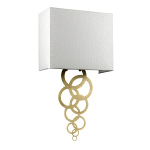 Rosa Medium 1 Light Wall Light - Aged Brass Elstead small 1