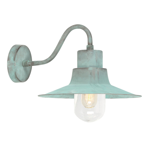 Check Sheldon 1 light Wall Lantern - Verdigris Elstead