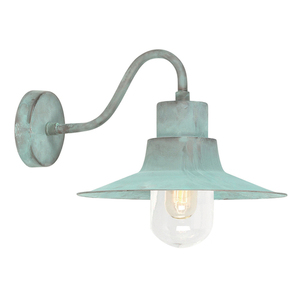 Sheldon 1 light Wall Lantern - Verdigris Elstead small 0