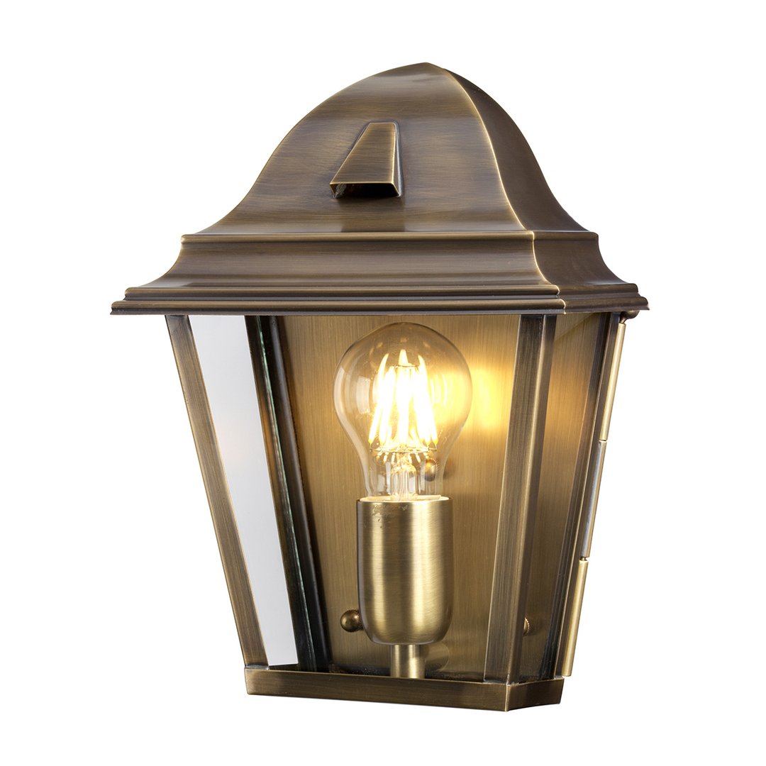 St James 1 Light Wall Lantern - Brass Elstead