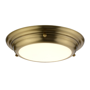 Welland 1 Light Mini LED Flush Light - Aged Brass Elstead small 0