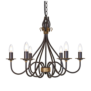 Windermere 6 Light Chandelier Elstead small 0