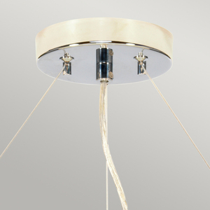 Pearce 22" Pendant Lamp with polished chrome ceiling pan Elstead small 1