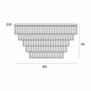 Max Light Monaco C0225 chrome ceiling light 80 cm 16×G9 small 2
