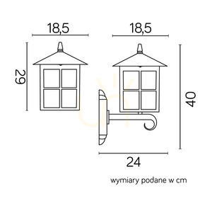 Outdoor Wall Lamp SU-MA Wenecja K 3012/1/KW g Black Cast Aluminum small 2