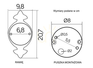 Outdoor Wall Lamp SU-MA Wenecja K 3012/1/KW g Black Cast Aluminum small 3