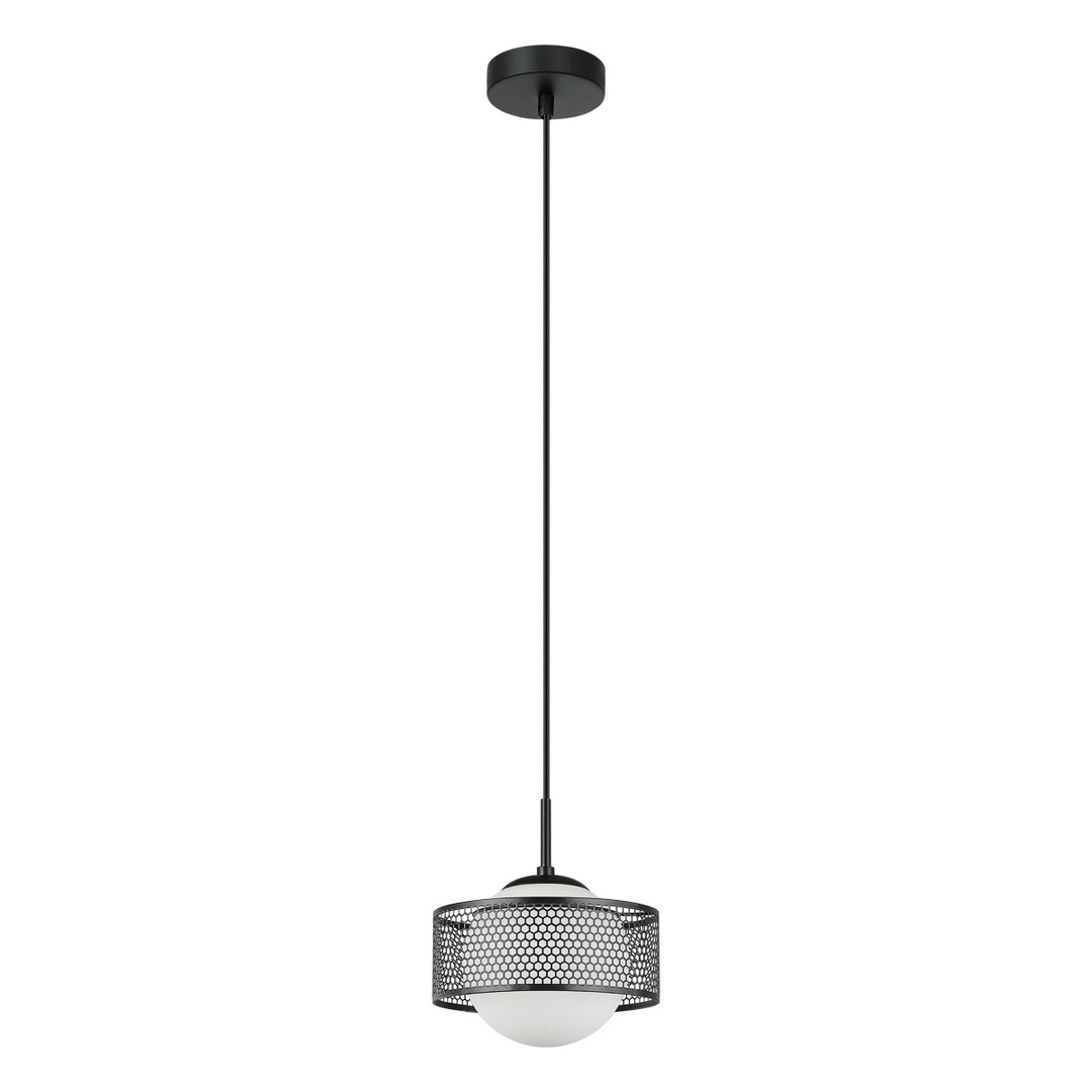 Italux Black Glass Pendant Light E27 20 cm PND-55456-1M-BK