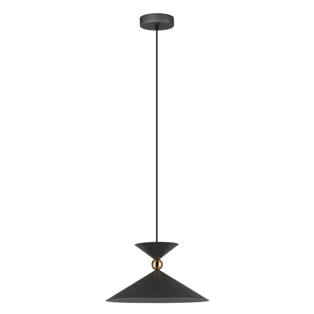 Italux Grey Steel Pendant Lamp E27 35 cm PND-84432-1-GR