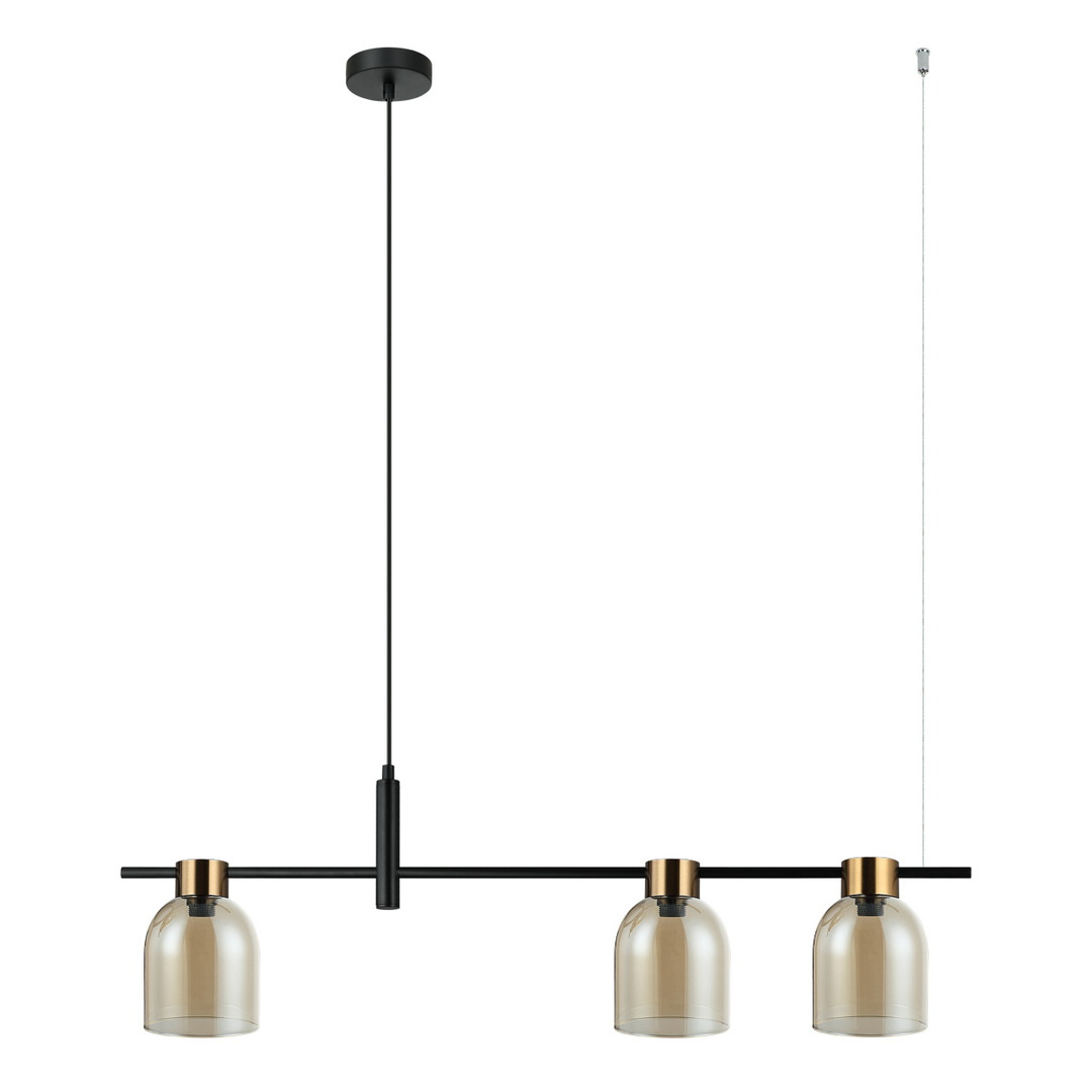 Italux Servio Black 3-Light E14 Pendant Lamp PND-66892-3-BK-AMB