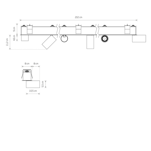 Check White recessed Nowodvorski MONO DEEP 10468 fitting 6×GU10 R50 up to 10 W