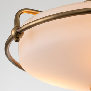 Griffin 3 Light Semi-Flush Light - faded brass Elstead small 2