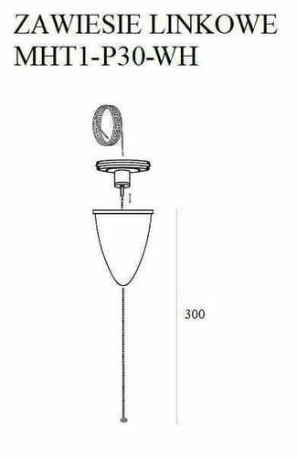 Check Cable Suspension Max Light MAX 3 m White Aluminum MHT1-P30-WH
