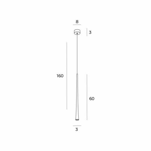Check Pendant Light Max Light Coffee P0485 Gold 1-Light LED 3000K Metal 3 cm