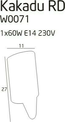 Check Wall Light Max Light Kakadu W0071 Red Metal E14