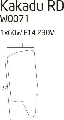 View Wall Light Max Light Kakadu W0071 Red Metal E14 Wall Light Max Light Kakadu W0071 Red Metal E14