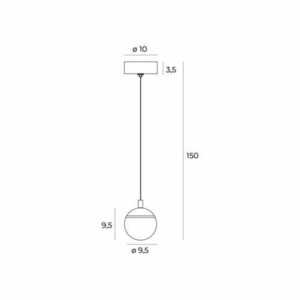 Pendant Light Max Light Cometshine P0472 Black Gold LED 8W 3000K 9.5 cm 1 Pendant Light Max Light Cometshine P0472 Black Gold LED 8W 3000K 9.5 cm small 1