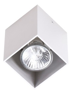 Max Light PET Square C0082 surface spot, 7 x 7 x 9 cm, GU10 max 50 W, white small 0