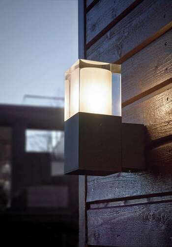 Check NORLYS Arendal E14 graphite outdoor wall lamp