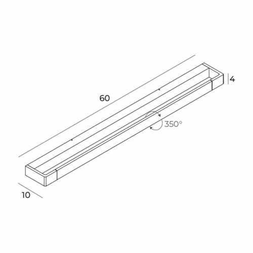 Check Indoor Wall Light Max Light Flink W0308 White LED 60 cm IP44