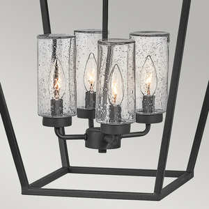Alford Place pendant lantern - 4 light sources - Black Quintiesse small 4
