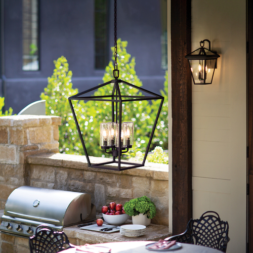 Check Quintiesse Alford Place outdoor chandelier black 4×E14 43.2 cm