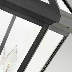 Quintiesse Alford Place outdoor pendant lantern, 3 × E14, black small 4