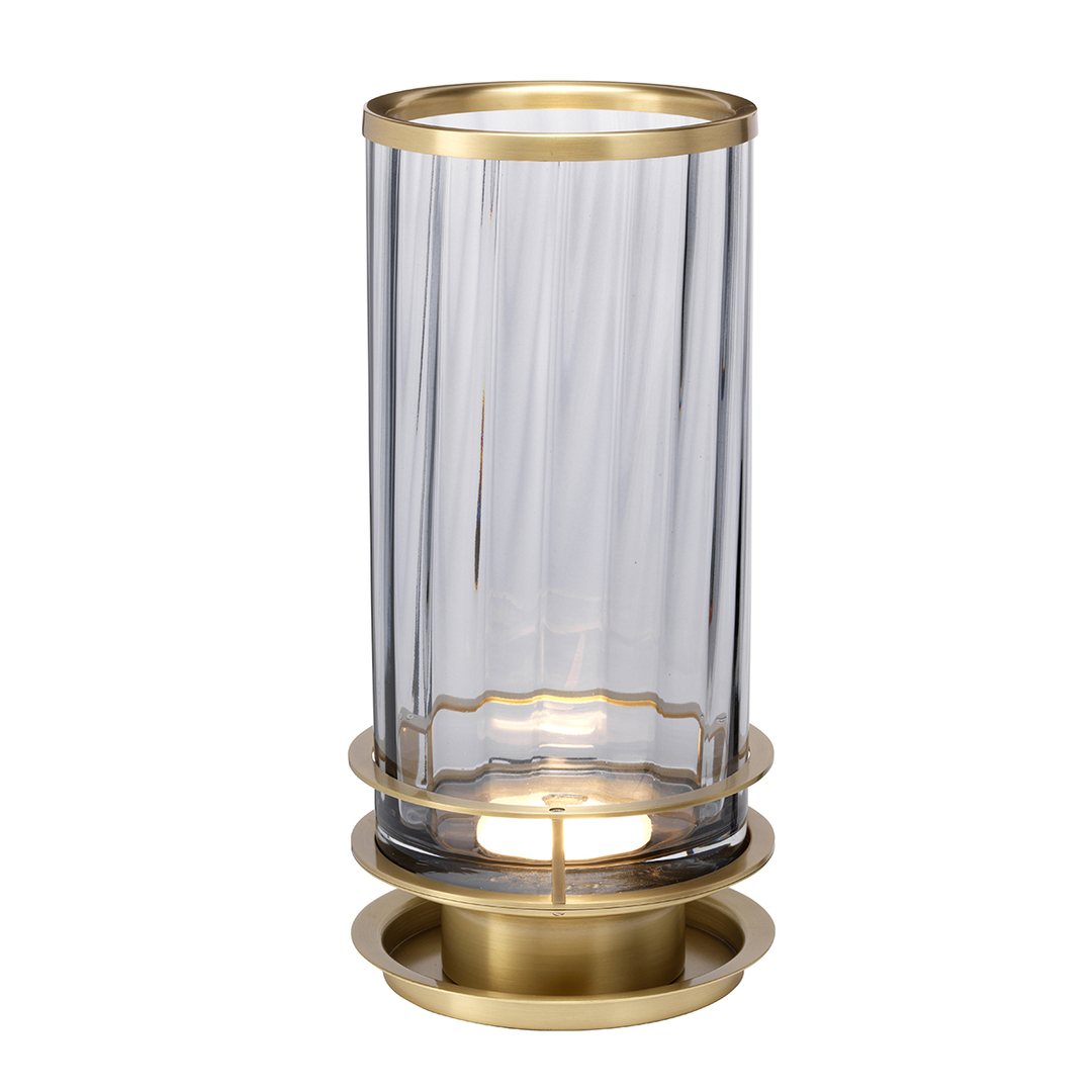Arno table lamp - 1 light source - Old brass and tinted glass Quintiesse