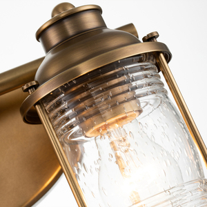 Ashlandbay wall lamp - 2 light sources - Natural brass Quintiesse small 3