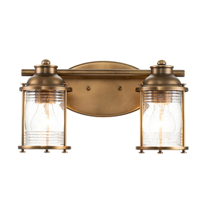 Ashlandbay wall lamp - 2 light sources - Natural brass Quintiesse small 0
