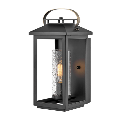 Check Quintiesse Atwater QN-ATWATER-M-BK black outdoor wall lantern, E27, 44.5 cm