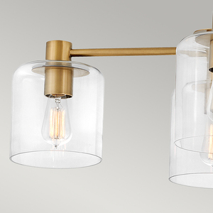 Quintiesse Axel semi-flush ceiling light, 7 × E27, Heritage Brass small 3