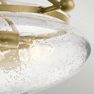 Belle semi-plophone - 3 light sources - Brushed natural brass Quintiesse small 2