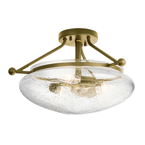 Belle semi-plophone - 3 light sources - Brushed natural brass Quintiesse small 0