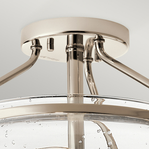 Quintiesse Belle QN-BELLE-SF-PN semi-flush ceiling light polished nickel 3×E14 43 cm small 2