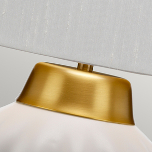 Bexley table lamp - 1 light source - White/ Brushed brass Quintiesse small 2