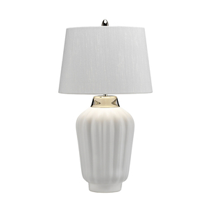 Bexley table lamp - 1 light source - White/Polished Nickel Quintiesse small 1