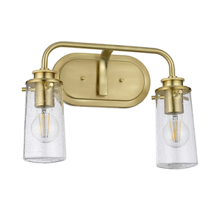 Braelyn wall lamp - 2 light sources - Brushed brass Quintiesse small 1