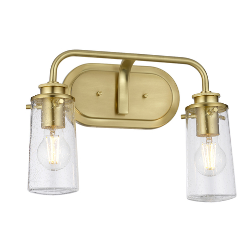 Check Braelyn wall lamp - 2 light sources - Brushed brass Quintiesse